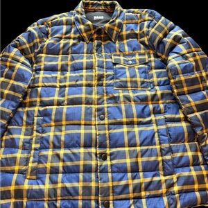 Bass Navy and Mustard Plaid Shirt Jacket
